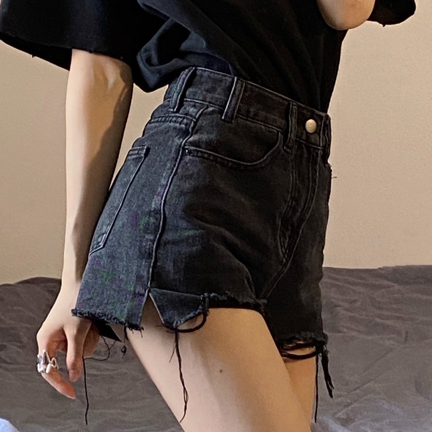Quần Short Jeans Lưng Cao Thời Trang Hàn Quốc