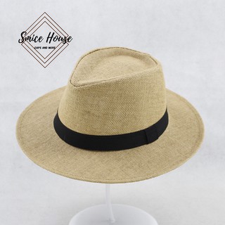 Nón phớt panama vành rộng cao cấp tặng kèm lót đế mũ, mũ cao bồi đi biển nam nữ form cứng- Smice House