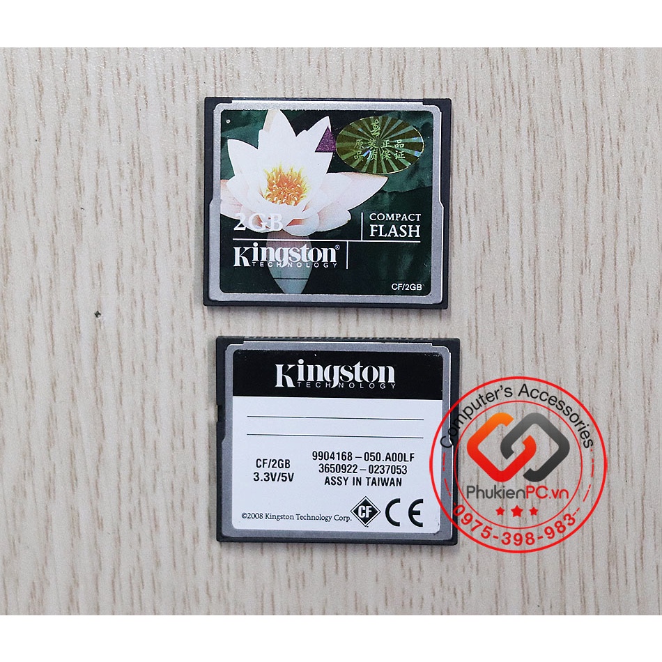 Thẻ nhớ CF 2Gb compactflash memory card Kingston cho máy cnc, plc, máy may công nghiệp