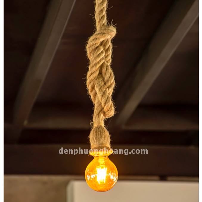 Đèn thả dây thừng decor một dây 1m