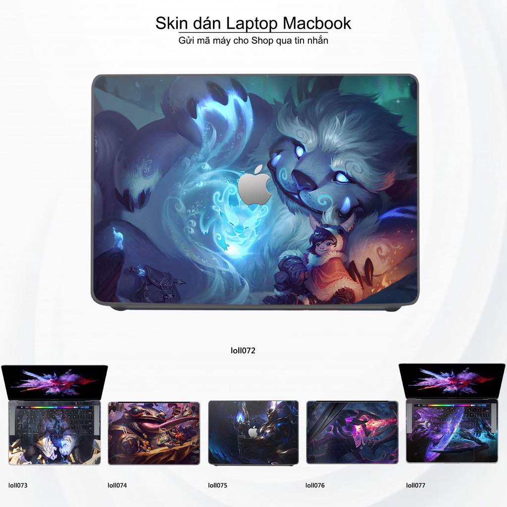 Skin dán Macbook mẫu Liên Minh Huyền Thoại (đã cắt sẵn, inbox mã máy cho shop)