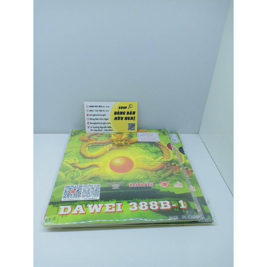 Mặt gai bóng bàn Dawei 388B-1 | Gai công 2.0 2.1 2.2