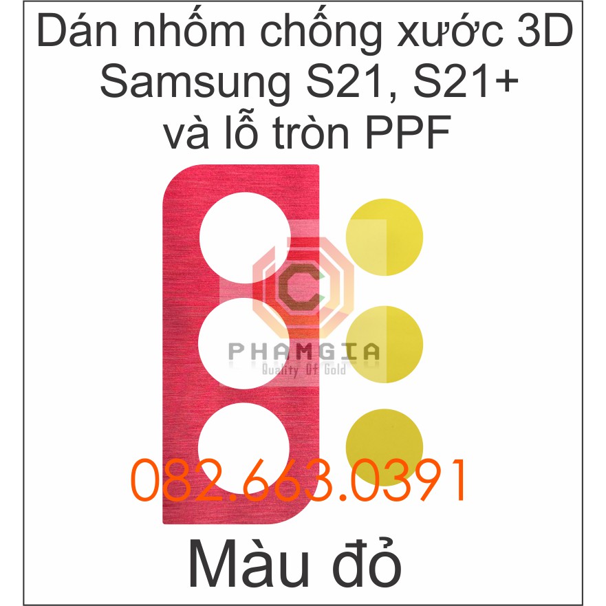 Dán decal nhôm chống xước camera Samsung S21 / S21+ (s21 plus)