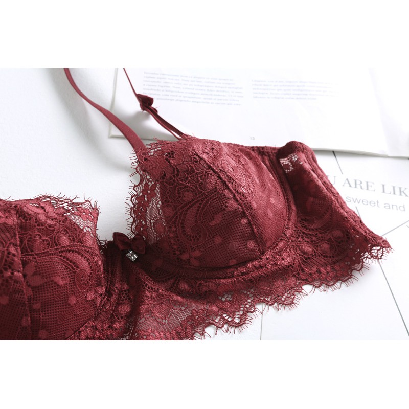 Bộ Đồ Lót LOLI503 CHARM Đính Nơ, Áo Bra Mỏng, Áo Lót Nữ Không Mút Có Gọng Kèm Quần Lót Nữ Ren | BigBuy360 - bigbuy360.vn