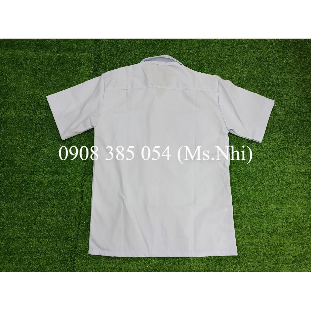 Áo bảo vệ lẻ màu trắng vải si dày dặn- Hình thật