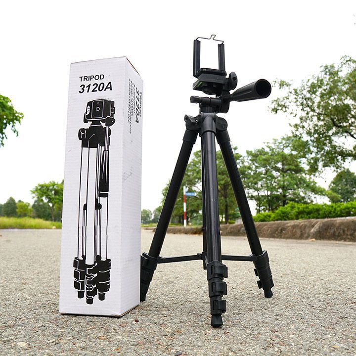 [GIÁ HỦY DIỆT] Chân máy chụp ảnh cho điện thoại, máy ảnh Tripod 3120 có kèm kẹp điện thoại