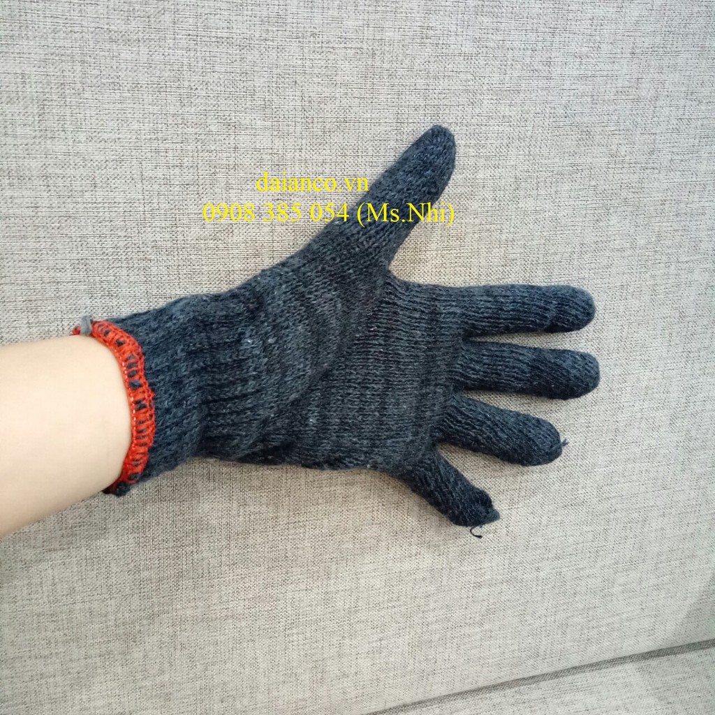 COMBO 10 Đôi găng tay len hỗ trợ lao động- mềm mại màu đen- Hình thật, hàng sẵn