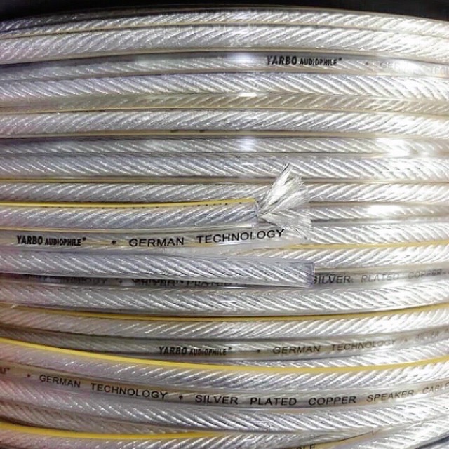 Dây loa bắp chuối dây mạ bạc cao cấp Hi end YARBO