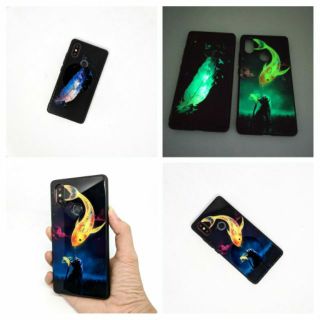 Ốp lưng kính cường lực dạ quang in hình cho Xiaomi Mi8, Mi8se, Mi8pro/ee, Mi8lite, Mi Max3