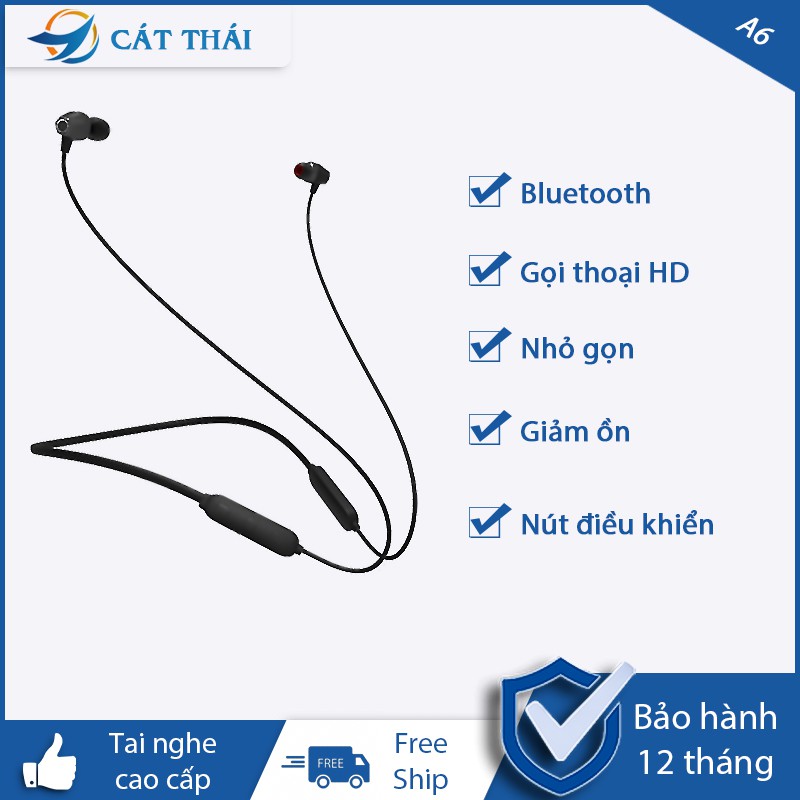 Tai Nghe Bluetooth Quàng Cổ A6 bluetooth 5.0 chính hãng Kiểu Dáng Thể Thao Chống Ồn Bảo Hành 1 năm