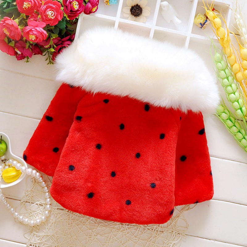 Babyme Baby Girls Infant Sweet Wool Blend Warm Shawl Coat Cape Cloak Princess Thick Warm Outside