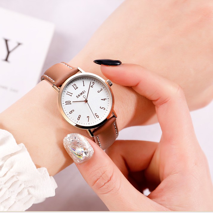 Đồng Hồ SKMEI 1463 Máy Quartz Dây Da Chống Thấm Nước 3Bar Thời Trang Cho Nữ | BigBuy360 - bigbuy360.vn