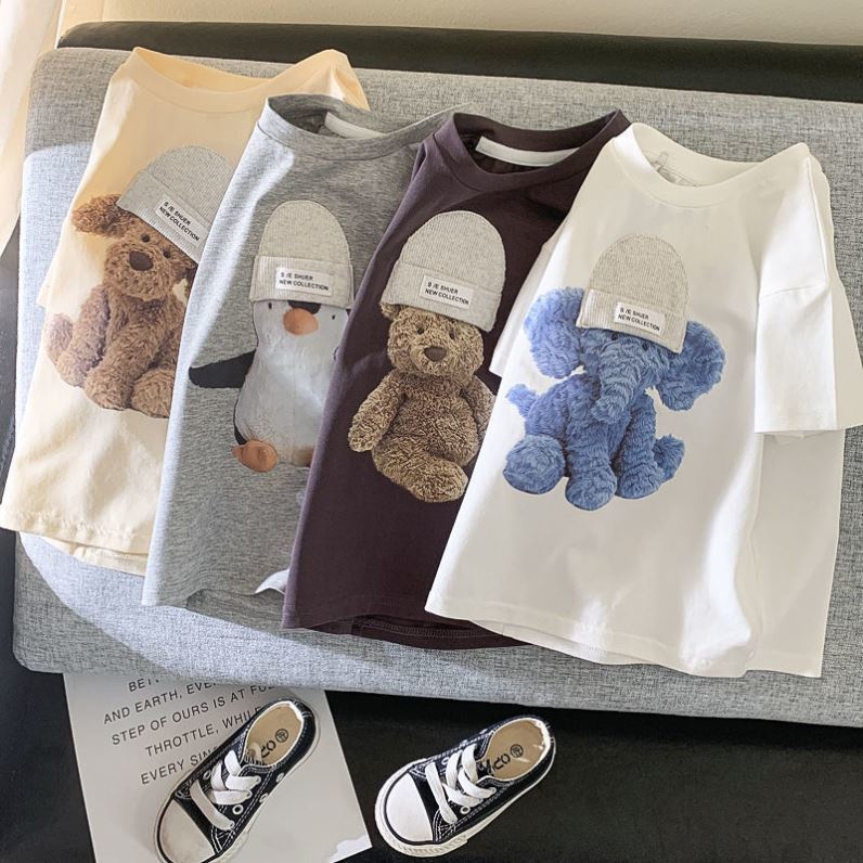 Áo Thun 100% Cotton Nguyên Chất Tay Ngắn Thời Trang Mùa Hè Phong Cách Nhật Bản Dành Cho Bé Trai 2022