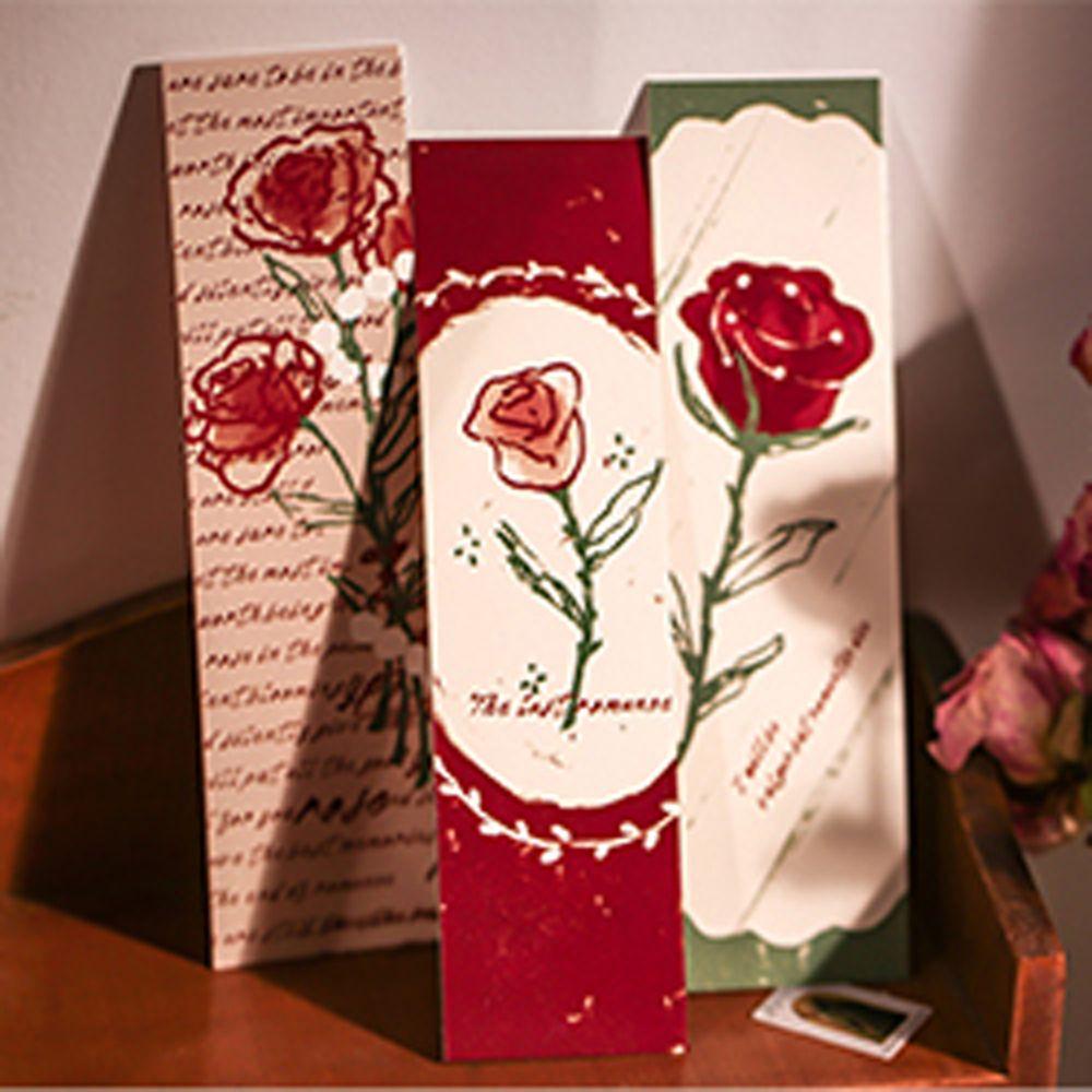 Phụ Kiện Giá Đỡ Sách Giấy Đánh Dấu Trang Sách Hình Hoa Hồng Đơn Giản Dành Cho Học Sinh