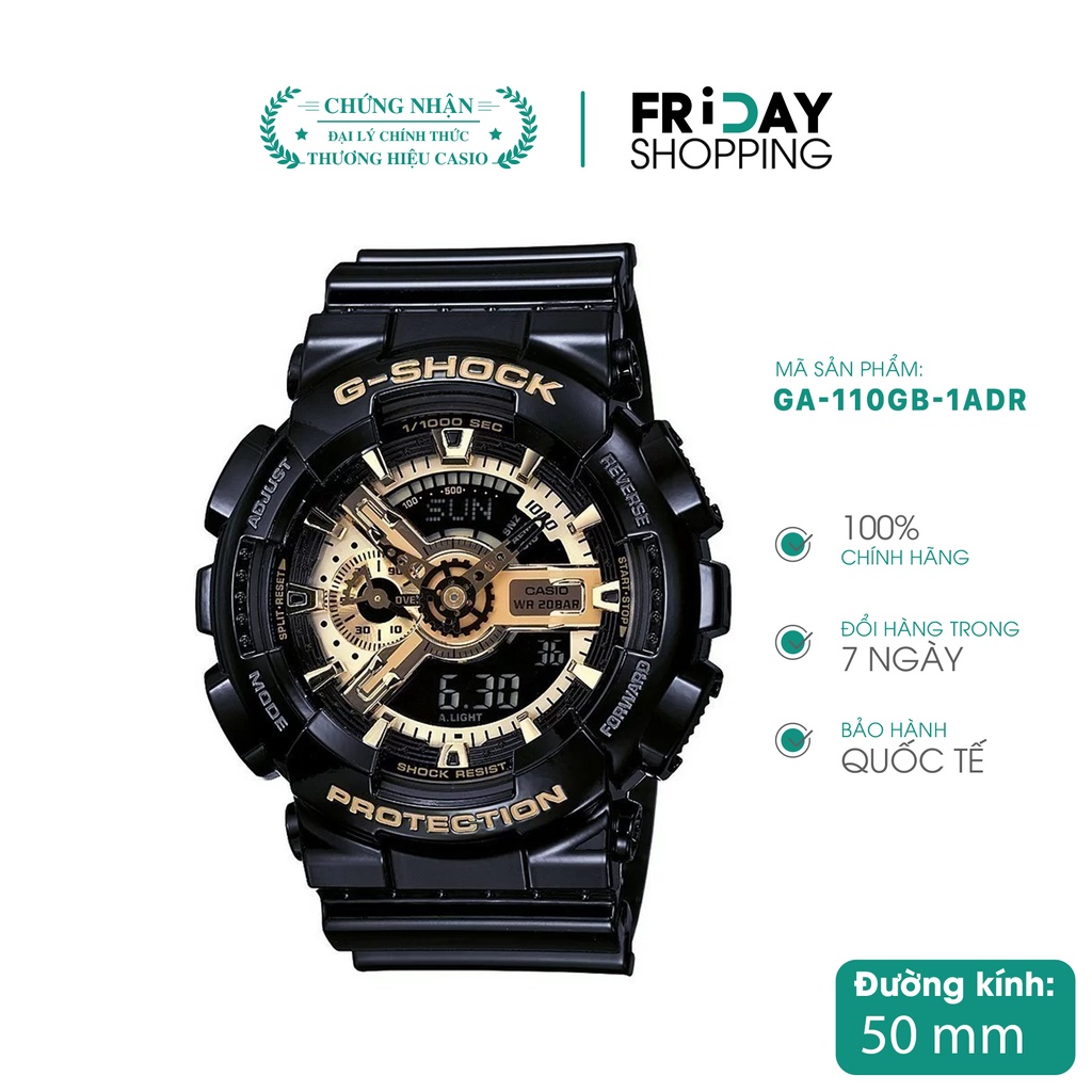 Đồng hồ nam Casio G Shock GA-110GB-1ADR dây cao su chính hãng Fridayshopping