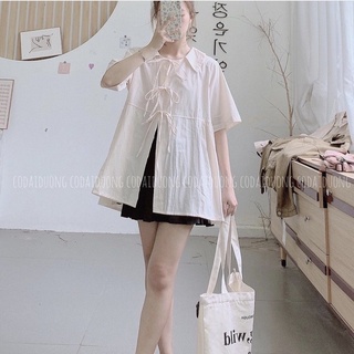 Áo babydoll thắt nơ (ảnh thật)