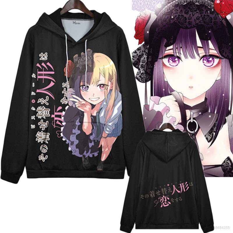 Aie My Dress-up Darling Hoodie Tay Dài Áo Sweater Tay Dài In Hình Anime Kitagawa Marin Giản Dị Cỡ Lớn