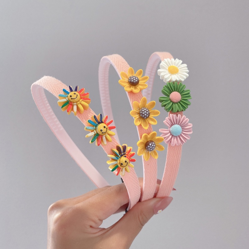 Cài tóc họa tiết hoa cúc phong cách Hàn Quốc dễ thương cho bé gái