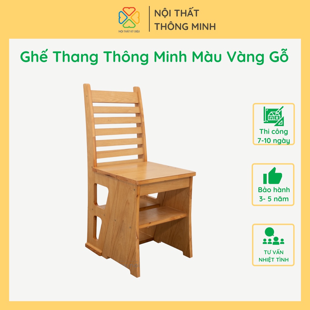 Ghế Thang Thắp Hương Đa Năng Gấp Gọn Thông Minh, Ghế Thắp Nhang Nhiều Màu, Ghế gỗ Hỗ Trợ Lấy Đồ Trên Cao