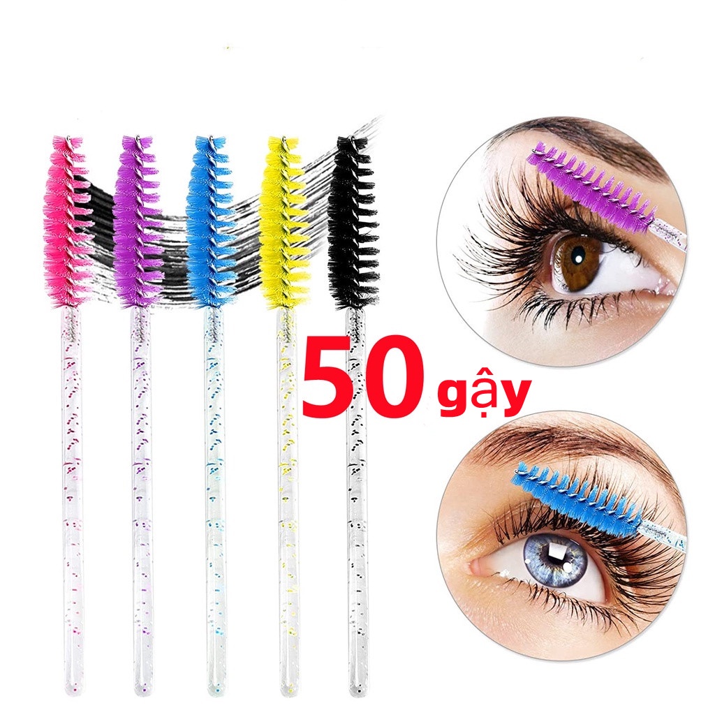 OUSAIL 10/50 Chổi chải lông mi đa năng dùng một lần Bàn chải lông mày Bàn chải lông mày Winders cho các công cụ trang điểm