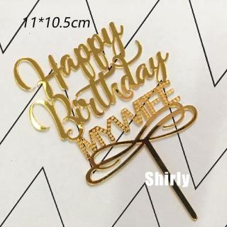 Mica HPBD my wife vàng