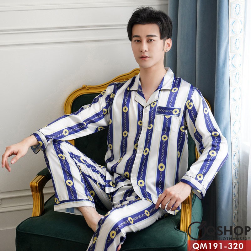 [SALE] BỘ PIJAMA NAM CAO CẤP QSHOP QM191