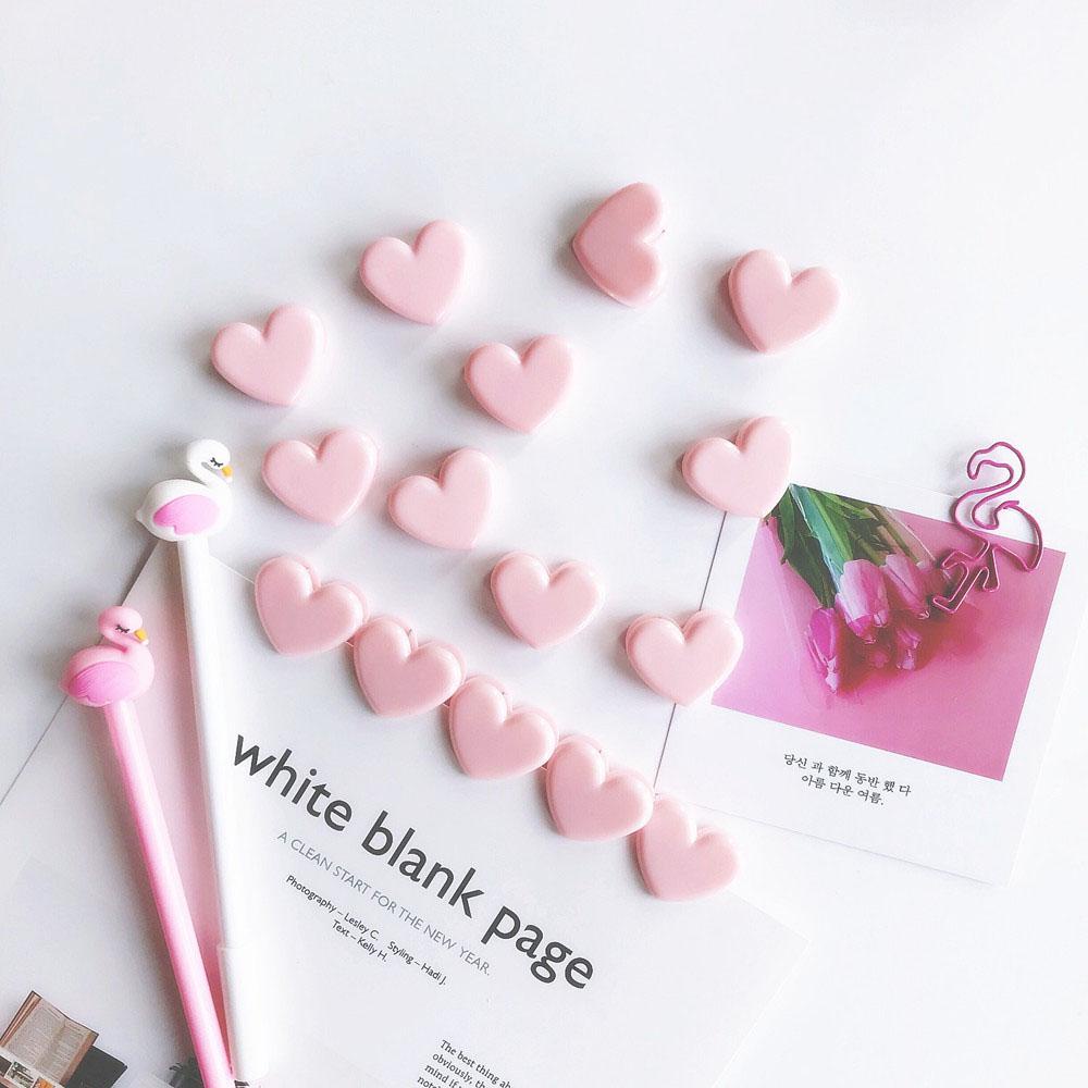 Set 24 10 / 15 / 20 Kẹp Nhựa Mini Màu Hồng In Chữ Dễ Thương Tiện Dụng