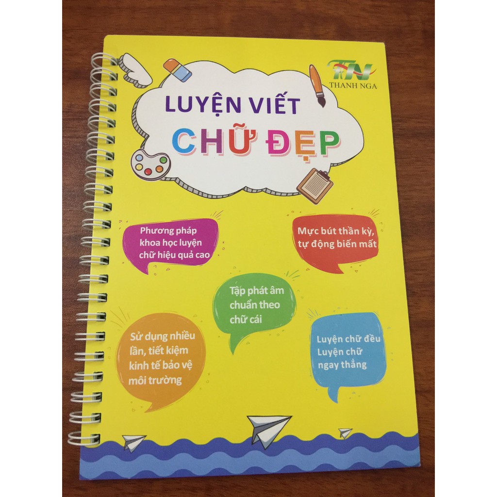 combo sổ tập viết chữ số đẹp( chữ nổi)