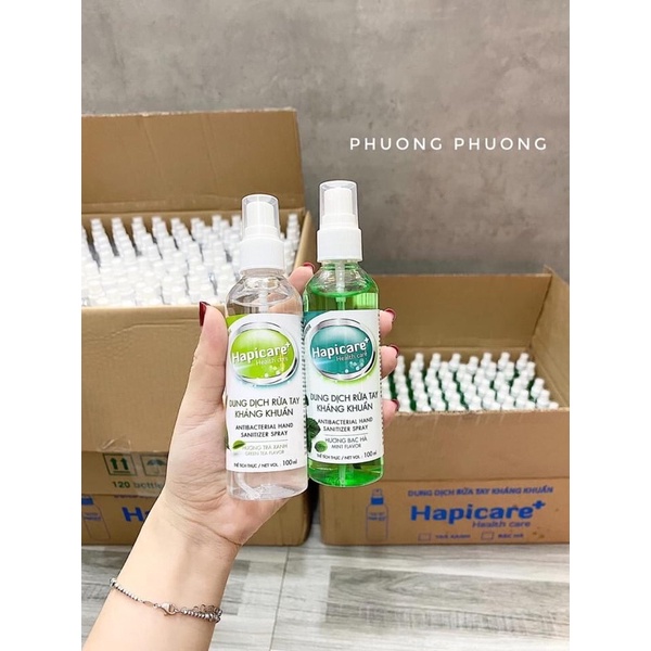 XỊT RỬA TAY HAPICARE Hương Trà Xanh (100ml) | WebRaoVat - webraovat.net.vn