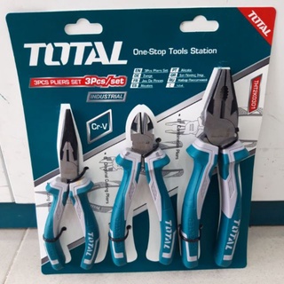 Bộ 3 kềm răng cắt và nhọn chuyên dùng total mã: tht2k0301