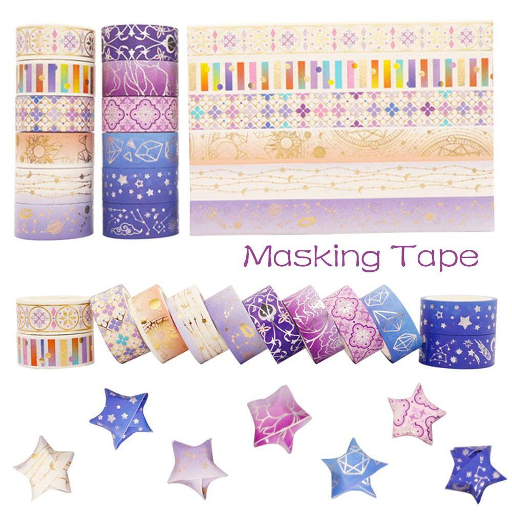 CHOOKEY Set 12 Cuộn Băng Dính Hình Ngôi Sao Trang Trí Thời Trang