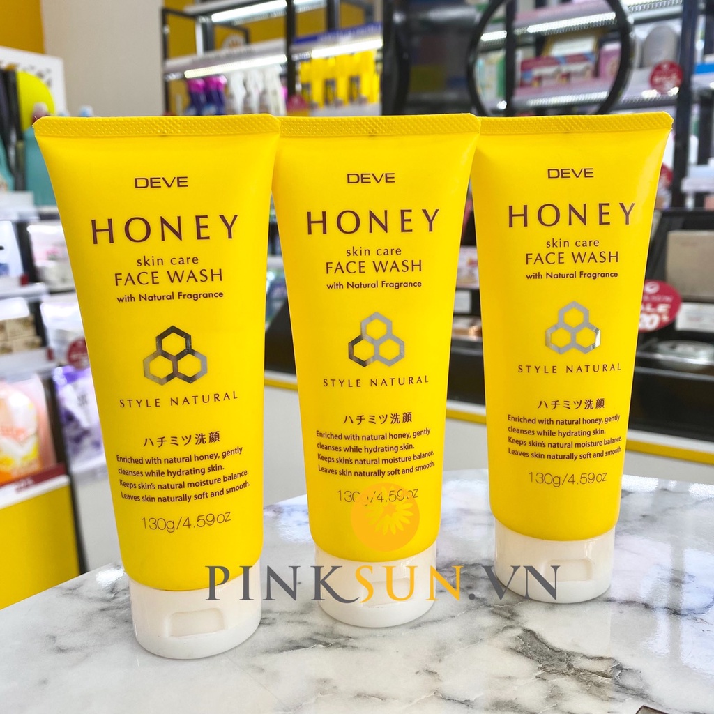 Sữa Rửa Mặt Deve Chiết Xuất Mật Ong - Honey Face Wash Nhật Bản