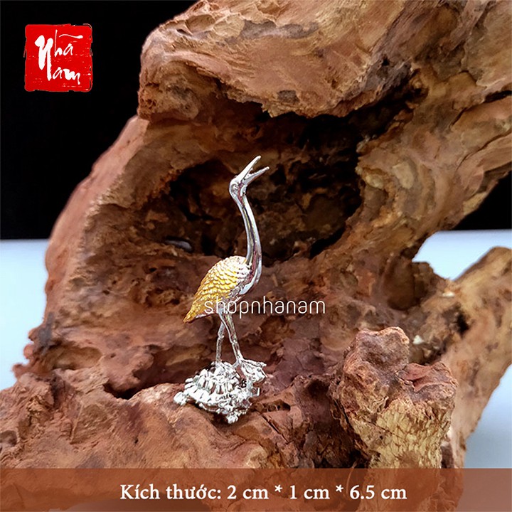 Đế cắm nhang vòng, đặt hương cây hình chim hạc để lư trầm phụ kiện thác khói