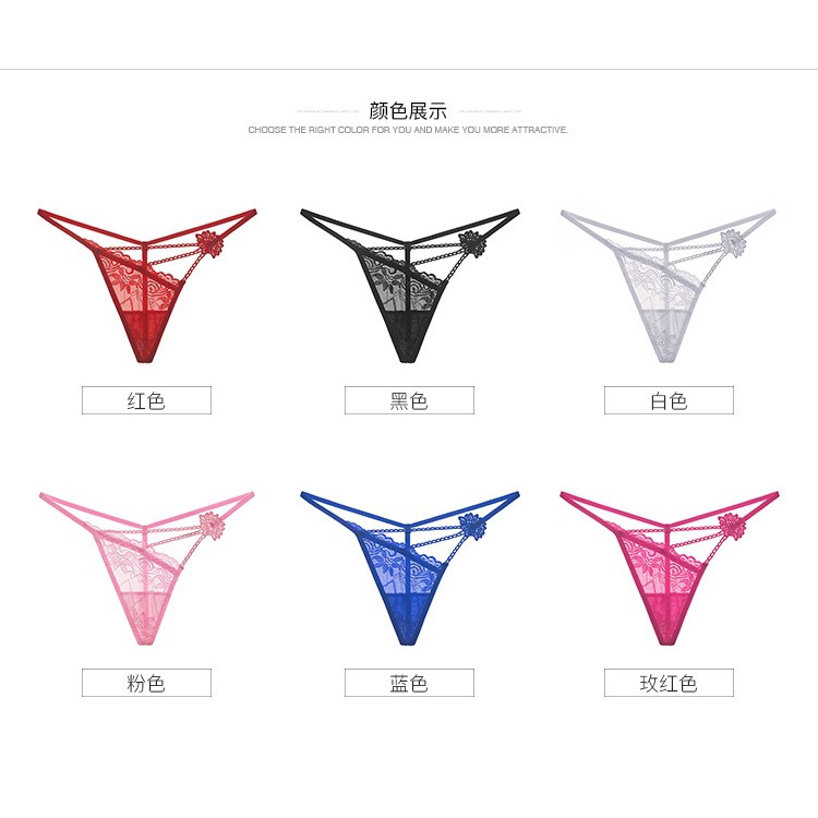 Quần lót lọt khe phối ren quyến rũ thời trang cho nữ