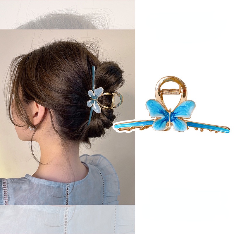 Kẹp Tóc Hình Bướm / Cá Mập Phong Cách Hàn Quốc Ngọt Ngào Cho Nữ
