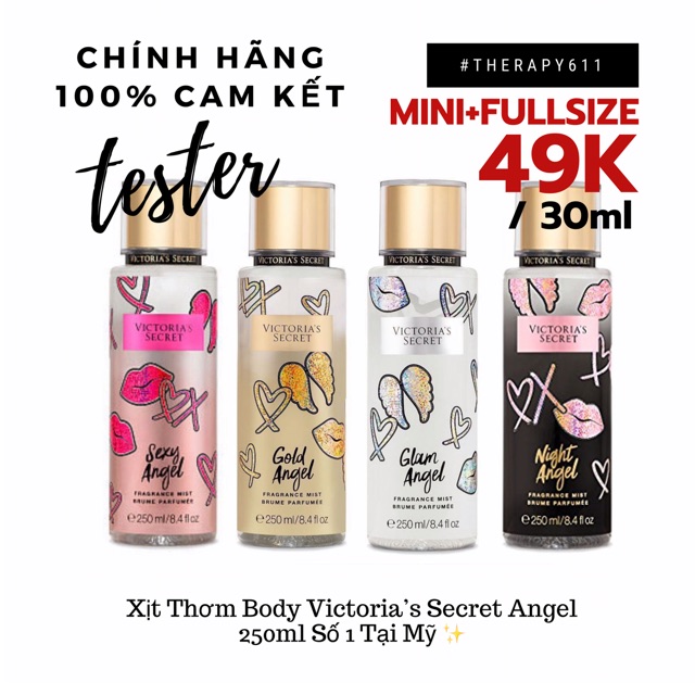 [TESTER]..::✨Xịt Dưỡng Thể Body Victoria’s Secret &quot;Angel&quot; 250ml✨::..