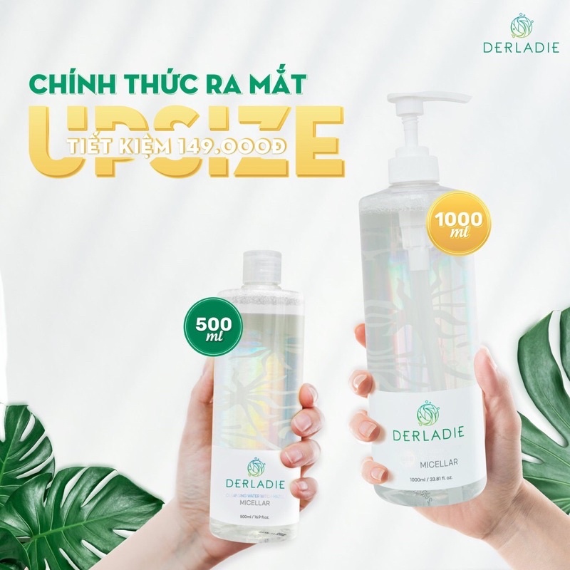 Nước tẩy trang chiết xuất cây phỉ Derladie Witch Hazel 1000ml