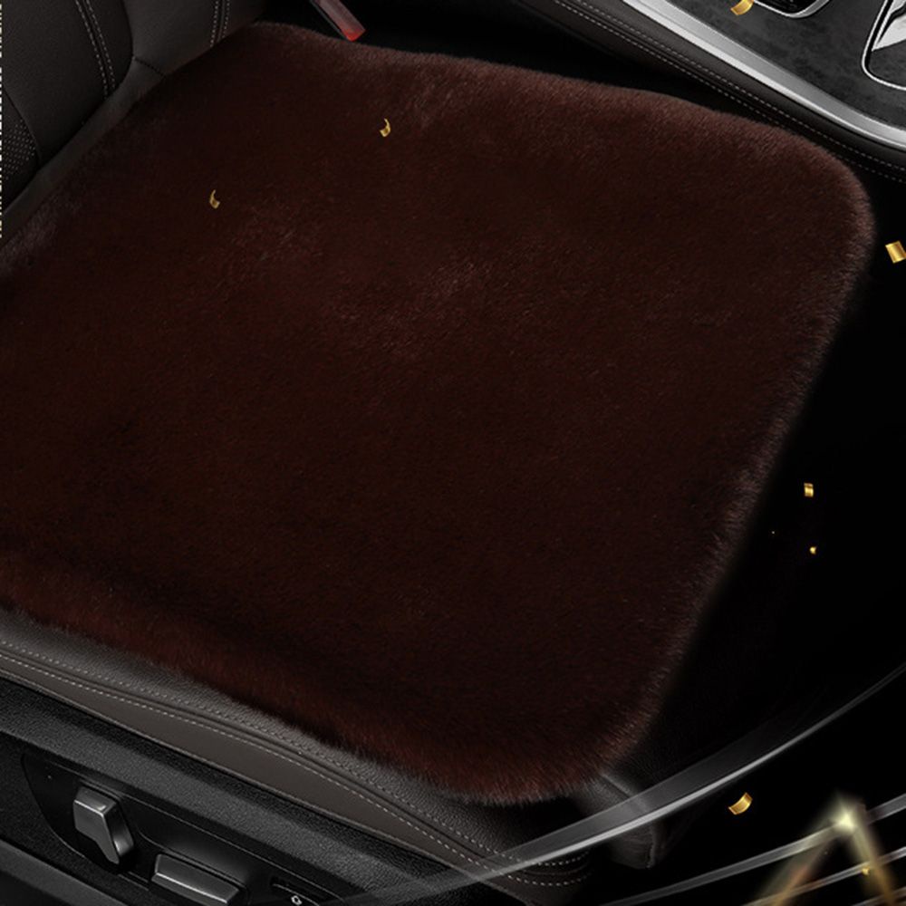 Đệm lót ghế ngồi ba mảnh bằng lông thỏ nhân tạo chống trượt giữ ấm vào mùa đông cho xe hơi