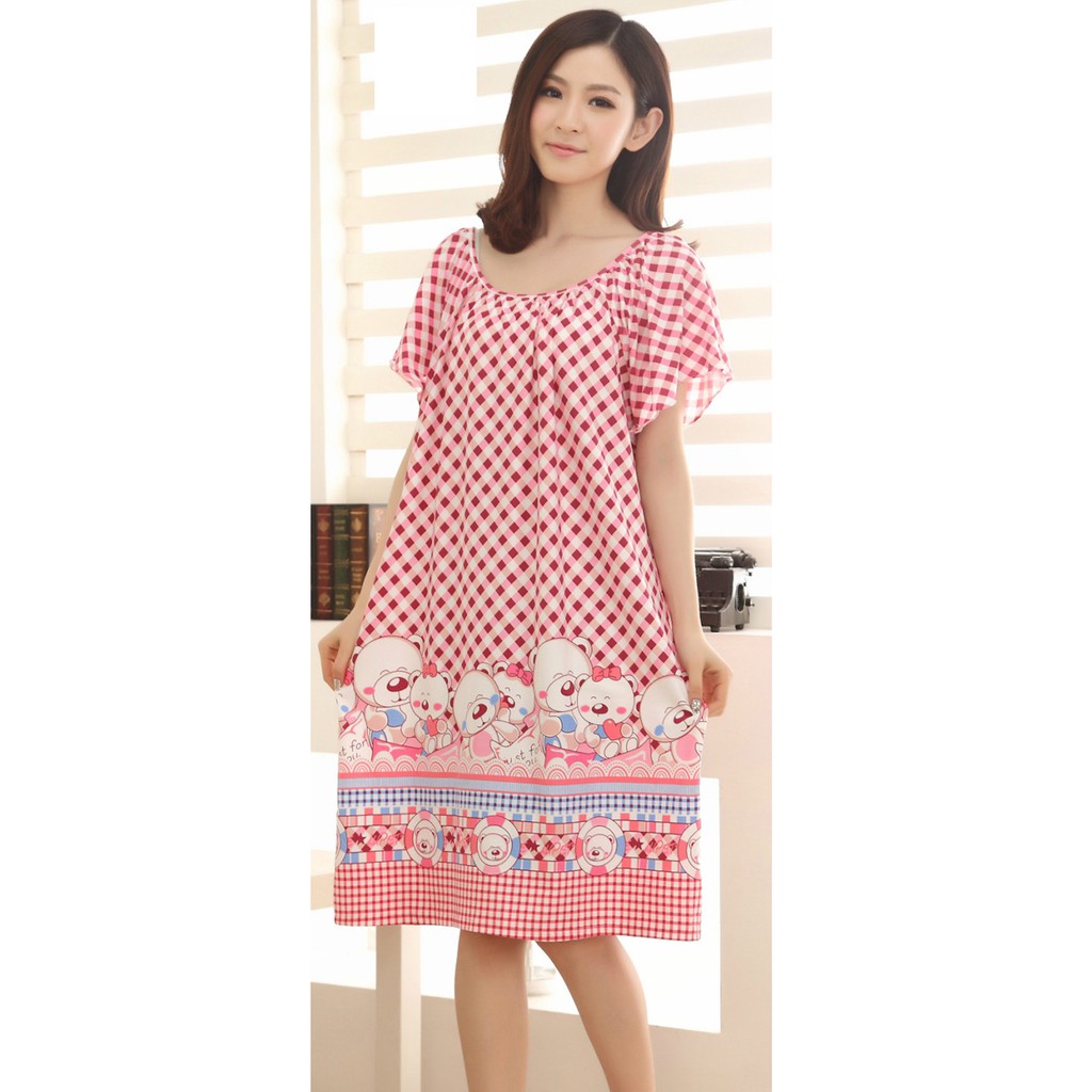Đầm Ngủ Form Suông Big Size Vải Cotton Siêu Mịn