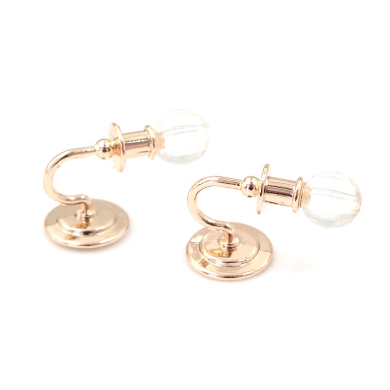 Set 2 Đèn Gắn Tường Trang Trí Nhà Búp Bê Tỉ Lệ 1: 2