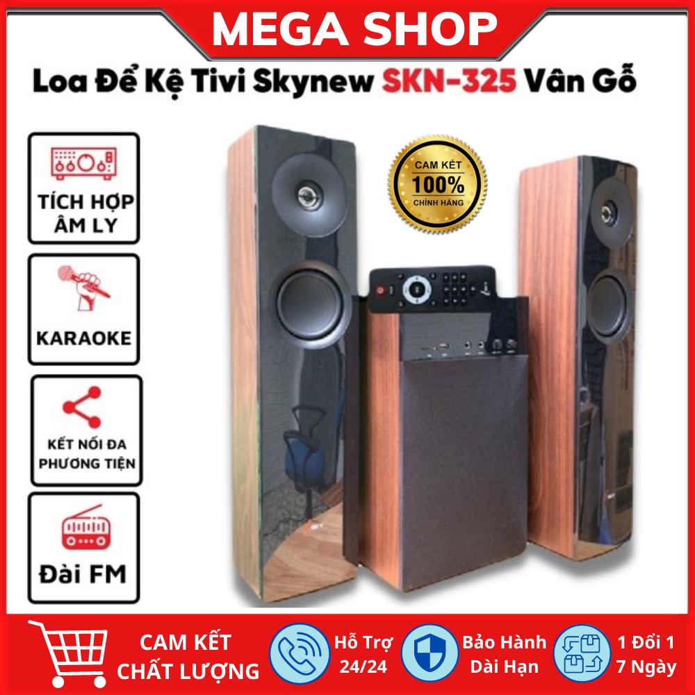 Loa Tivi Vi Tính Nghe Nhạc Skynew SKN-325 Vân Gỗ, Hát Karaoke, Kết Nối Âm Thanh Qua Bluetooth, Jack 3.5, USB,Thẻ SD