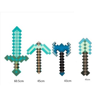 Combo kiếm cuốc rìu xẻng kim cương minecraft