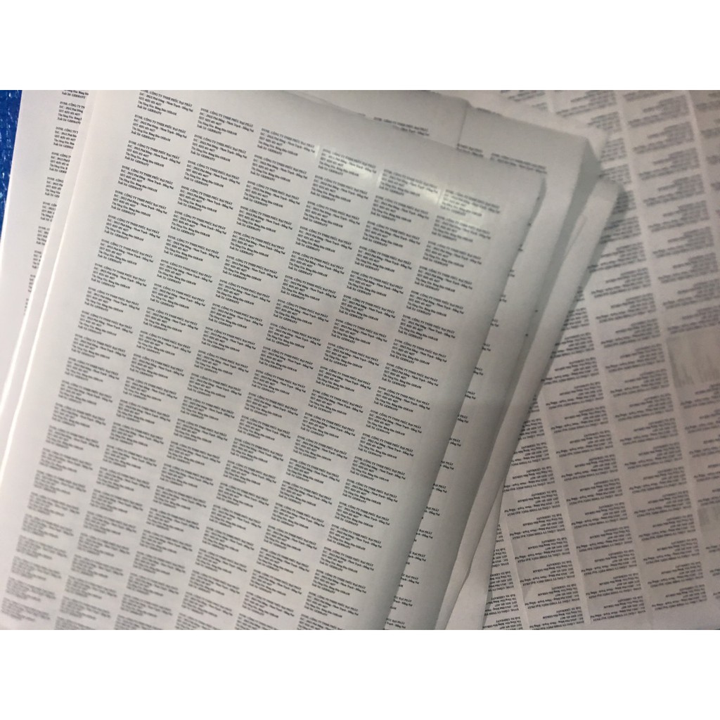 Combo 1000 tem dán 3x2cm