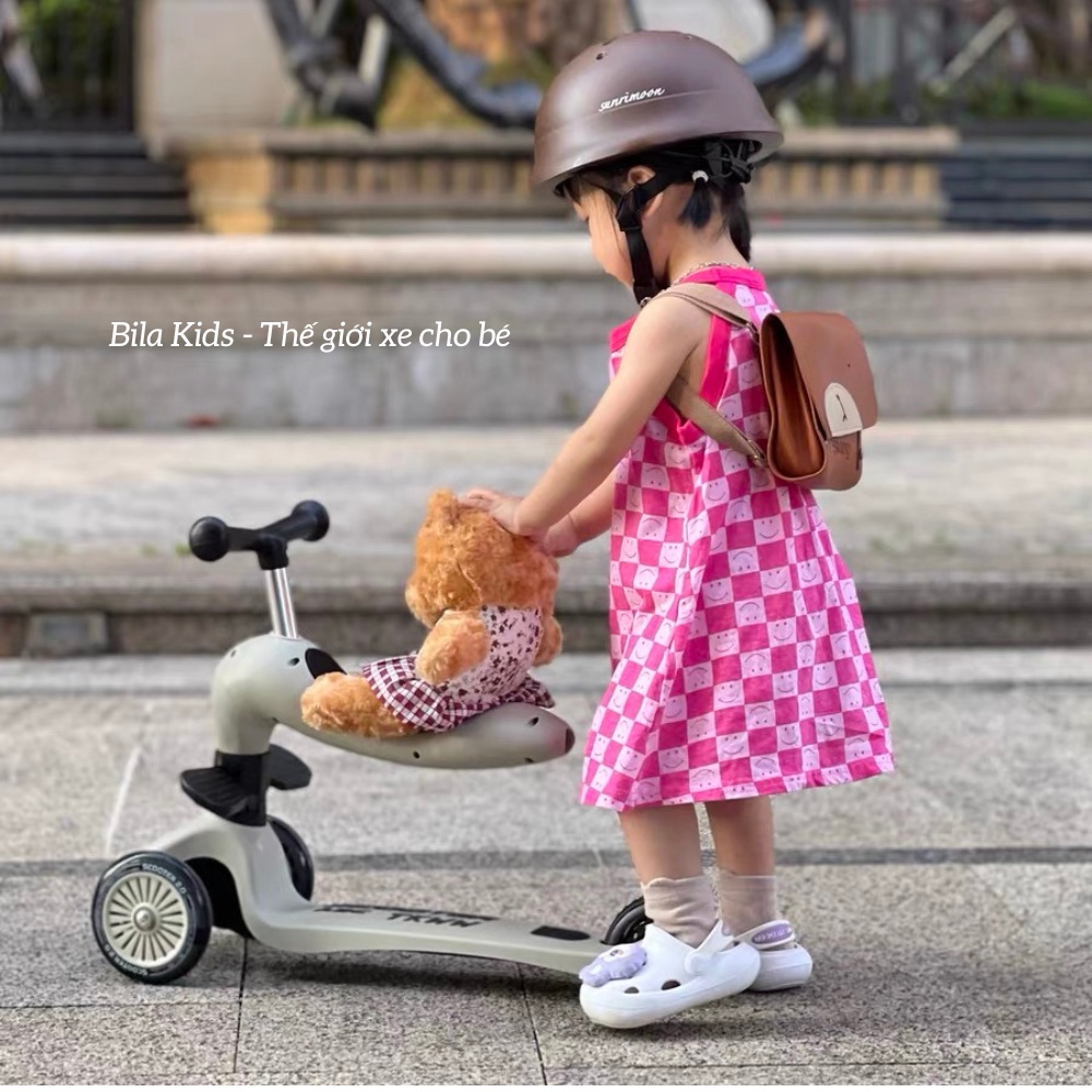 Balo cho bé mầm non hình gấu, dễ thương siêu nhẹ,checkin, đựng đồ đi chơi