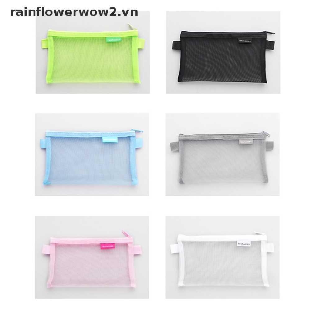 Túi Lưới Trong Suốt Phối Khóa Kéo Tiện Lợi