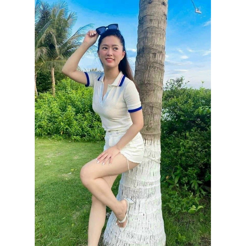 Áo PO-LO dệt phối cổ viền