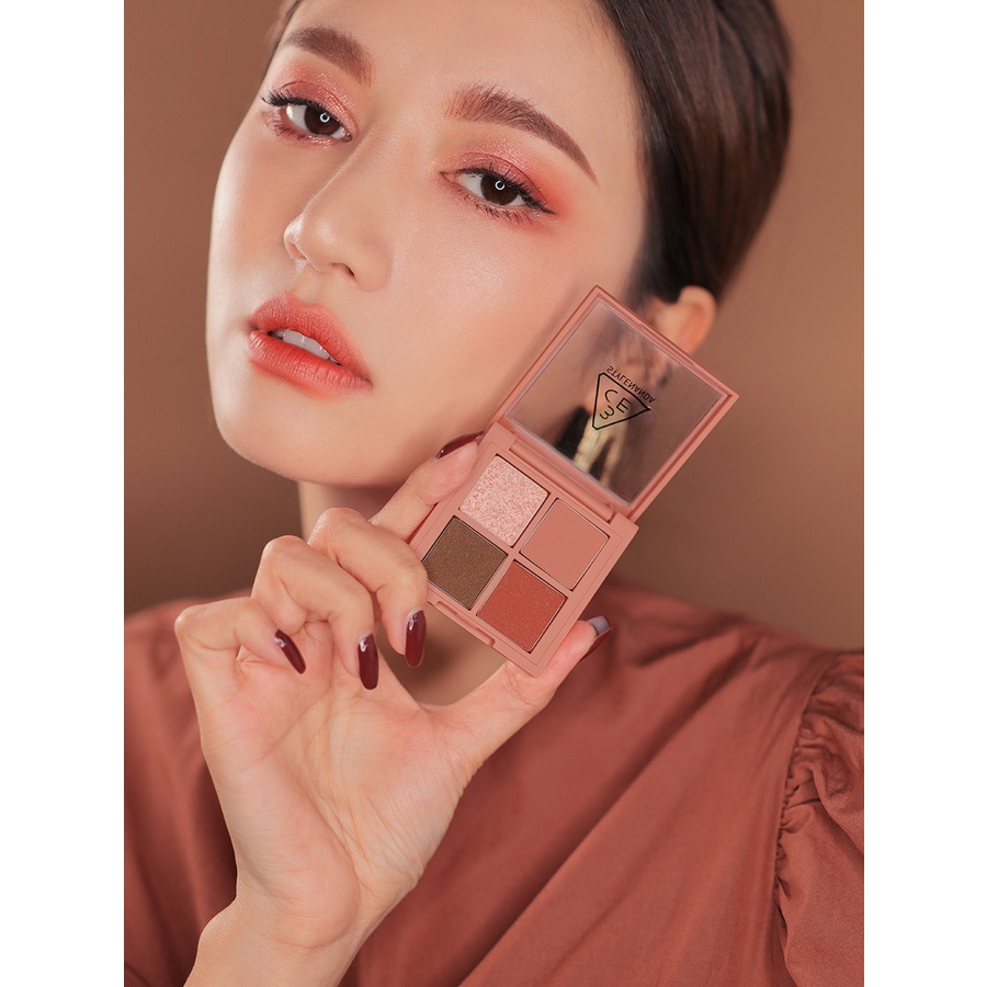 Bảng phấn mắt lì và nhũ siêu lấp lánh 4 ô cao cấp 3C.E Mini Multi Eye Color Palette - CHÍNH HÃNG