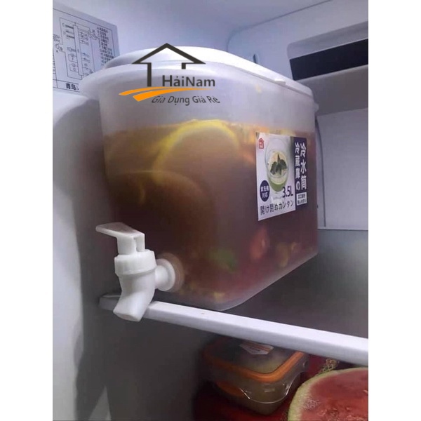 Bình nước 3.5l có vòi, bình nước có vòi để tủ lạnh tiện dụng cao cấp - hainamcf90