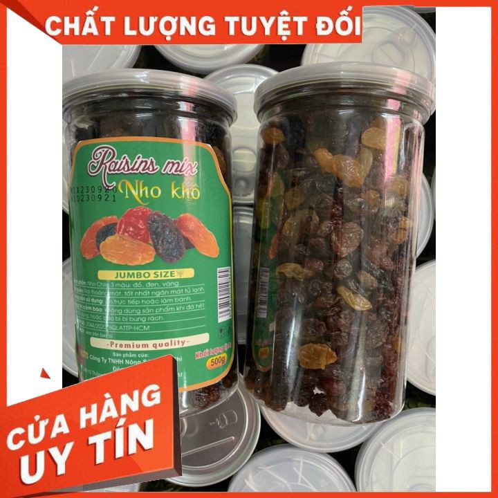 500g Nho khô Chi Lê Không hạt