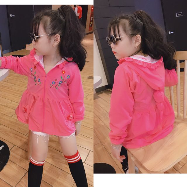 Áo khoác gió hai lớp vạt bầu siêu hót bé trai bé gái